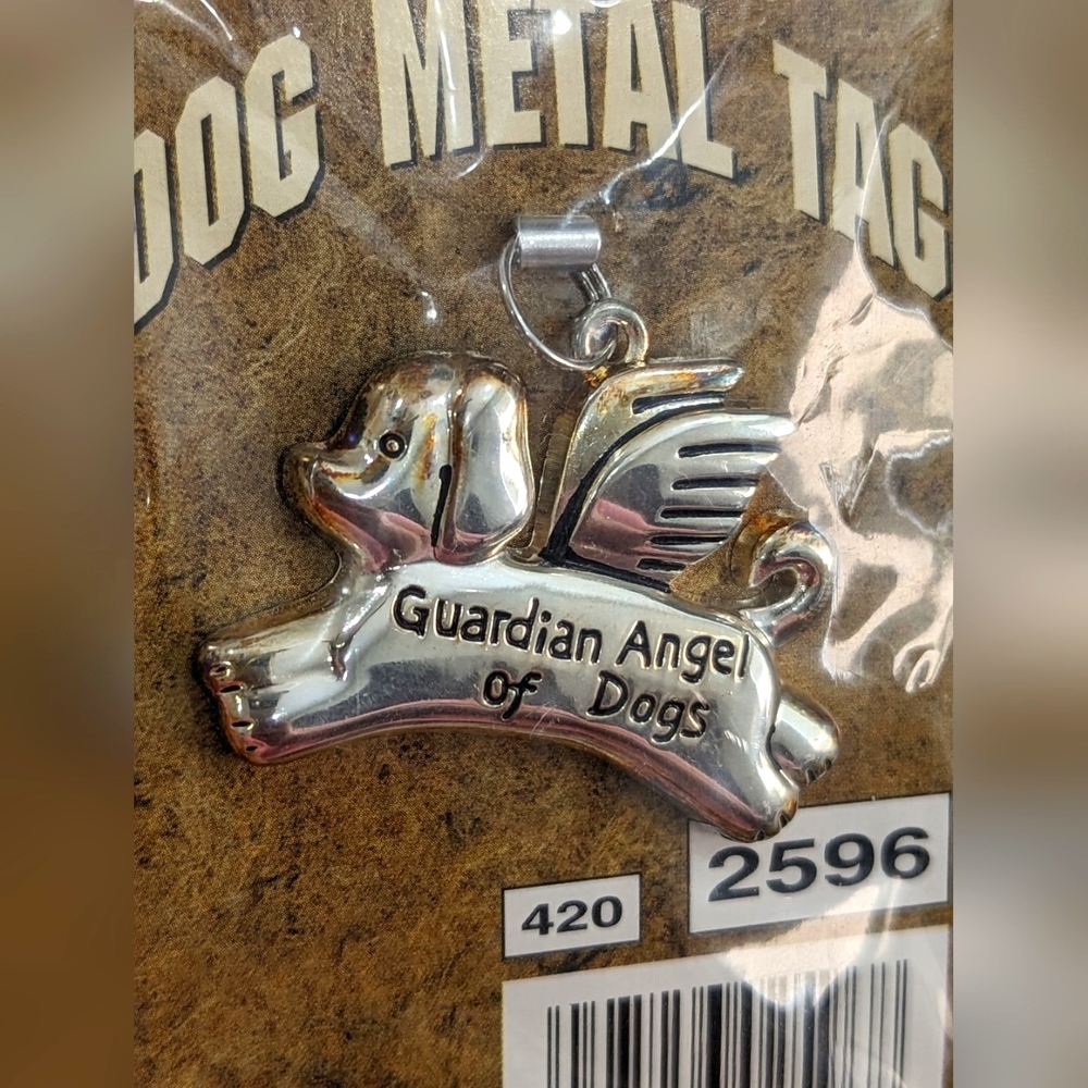Dog Guardian Angel Metal Tag - Picture 2 of 2